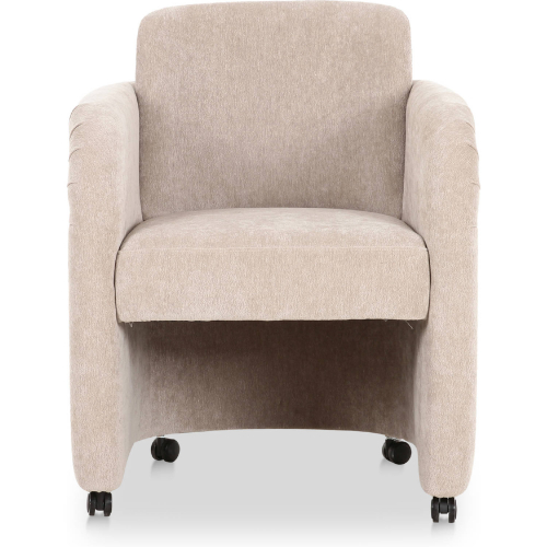 Mesto Rolling Dining Chair in Taupe