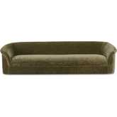 Thora Sofa in Dark Green Textured Velvet Fabric