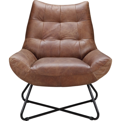 Graduate Lounge Chair in Cappuccino Top Grain Leather