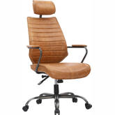 Executive Office Chair in Cognac Top Grain Leather