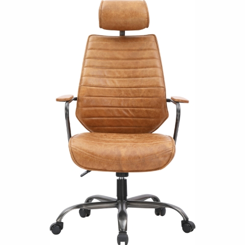 Executive Office Chair in Cognac Top Grain Leather