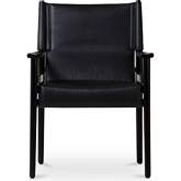 Remy Dining Chair in Black Top Grain Leather