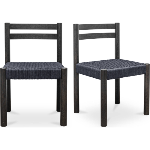 Finn Dining Chair in Black Oak & Paper Rope (Set of 2)