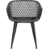 Piazza Outdoor Chair in Black Metal & Poly (Set of 2)