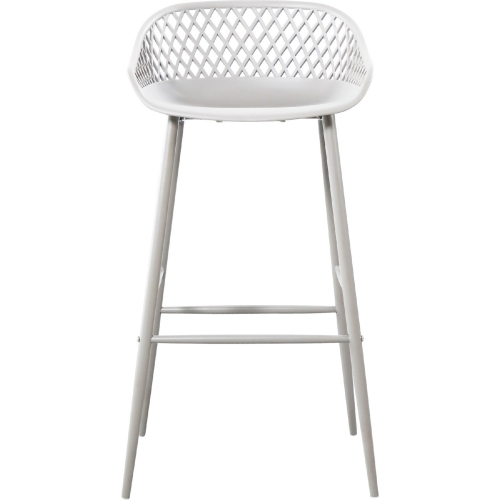 Piazza Outdoor Barstool in White Poly (Set of 2)