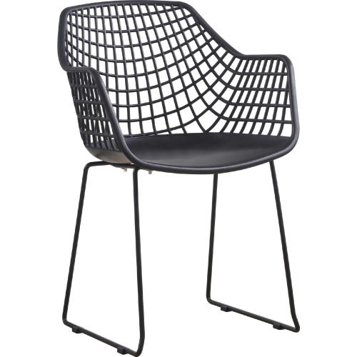 Honolulu Outdoor Chair in Black Poly (Set of 2)