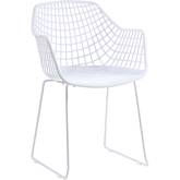 Honolulu Outdoor Chair in White Poly (Set of 2)