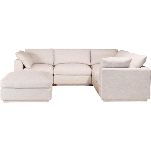 Justin Signature Modular Sectional Sofa in Light Grey Fabric