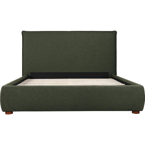 Luzon Queen Bed in Deep Forest Green Fabric