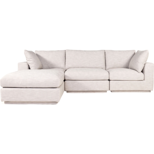 Justin Lounge Modular Sectional Sofa in Taupe Fabric