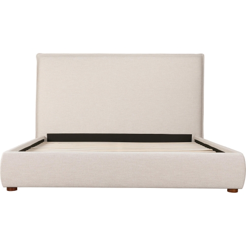 Luzon King Bed w/ Tall Headboard in Wheat Fabric