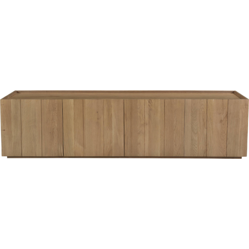 Plank 72" TV Stand Media Cabinet in Natural Finish Oak