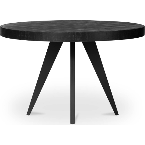 Parq 48" Round Dining Table in Black Finish Wood