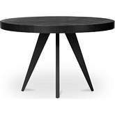 Parq 48" Round Dining Table in Black Finish Wood