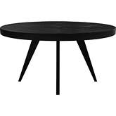 Parq 60" Round Dining Table in Black Finish Wood