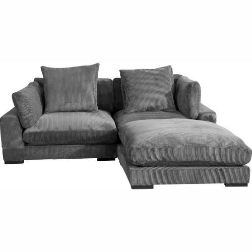 Tumble 3 Piece Modular Sectional Sofa in Charcoal