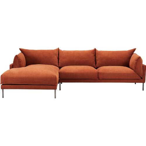 Jamara Sectional Sofa w/ Left Facing Chaise in Burnt Auburn Fabric