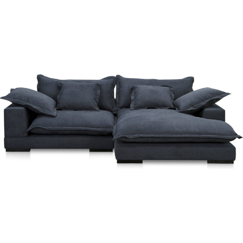 Daydream Sectional Sofa w/ Reversible Chaise in Slate Blue Fabric