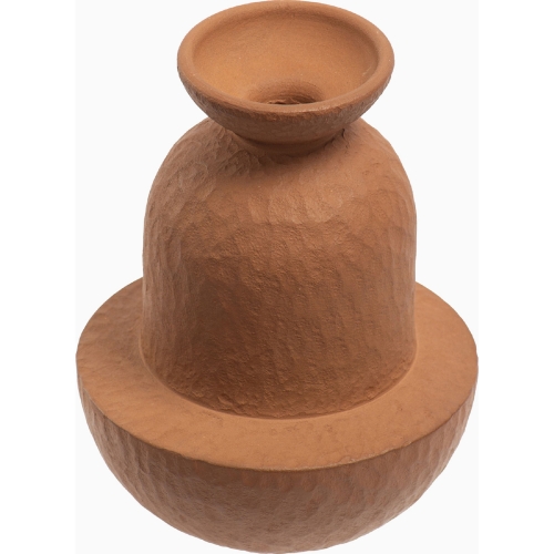 Pata Decorative Vessel Vase in Beige Terracotta