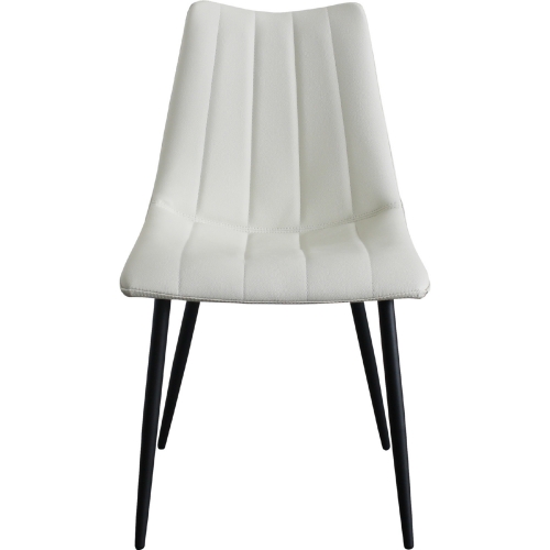 Alibi Dining Chair in Ivory Leatherette (Set of 2)