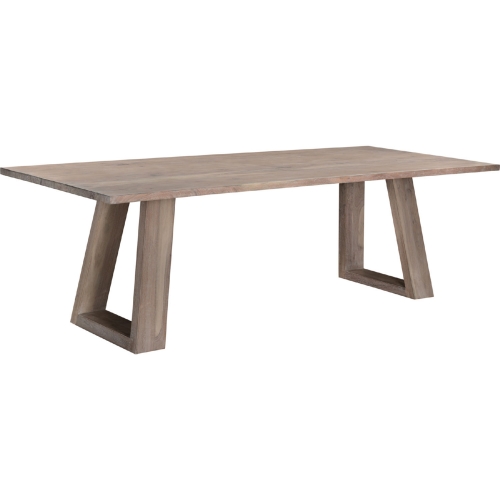 Tanya 98" Dining Table in White Washed Acacia Wood