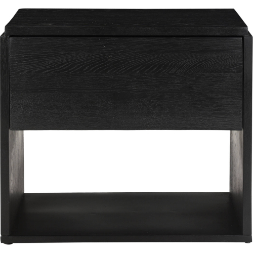 Quinton Nightstand in Black Oak & Iron