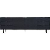 Breu Sideboard in Textured Dark Oak Veneer & Antique Gold