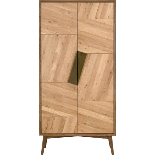 Charlton 79"H Tall Cabinet in Natural Finish Oak