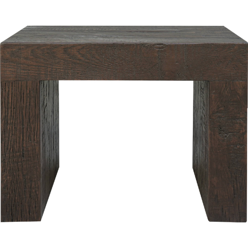 Evander Dining Stool in Brown Finish Reclaimed Oak