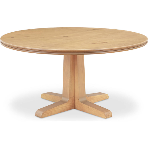 Charles 59.75" Dining Table in Natural Finish Pine Wood