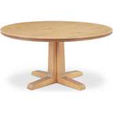 Charles 59.75" Dining Table in Natural Finish Pine Wood