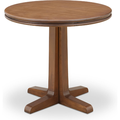 Charles 32" Cafe Dining Table in Brown Finish Pine Wood