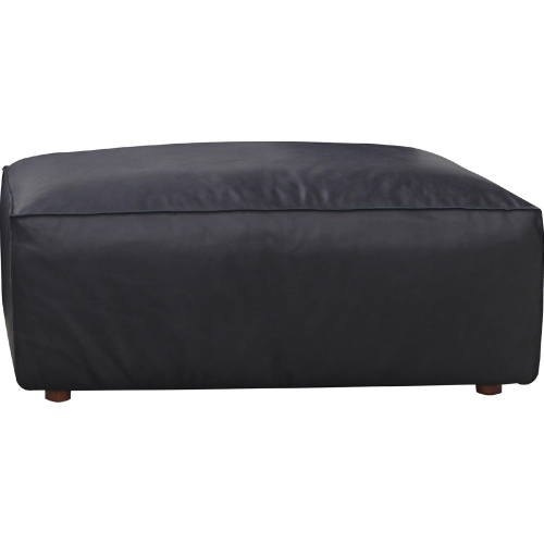 Form Ottoman in Vantage Black Leather