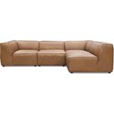 Form Signature Modular Sectional Sofa Sonoran Tan Top Grain Leather