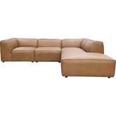 Form Classic L Modular Sectional Sofa in Sonoran Tan Leather