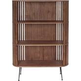 Henrich Bookcase in Natural Oil Walnut Veneer & Steel