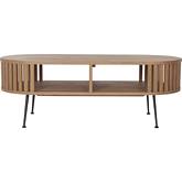 Henrich Coffee Table in White Oil Walnut Veneer & Steel