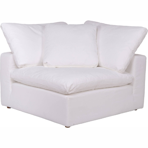 Clay Corner Chair Modular Sofa Unit in White Fabric