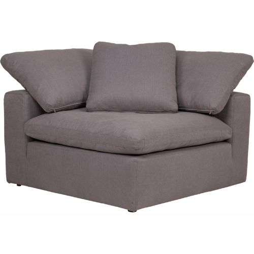 Clay Corner Chair Modular Sofa Unit in Light Grey Fabric