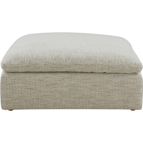 Clay Ottoman in Coast Side Sand Fabric