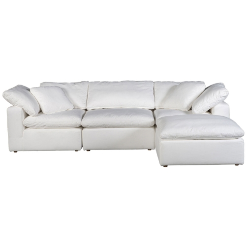 Clay Lounge Modular Sectional Sofa in White Fabric