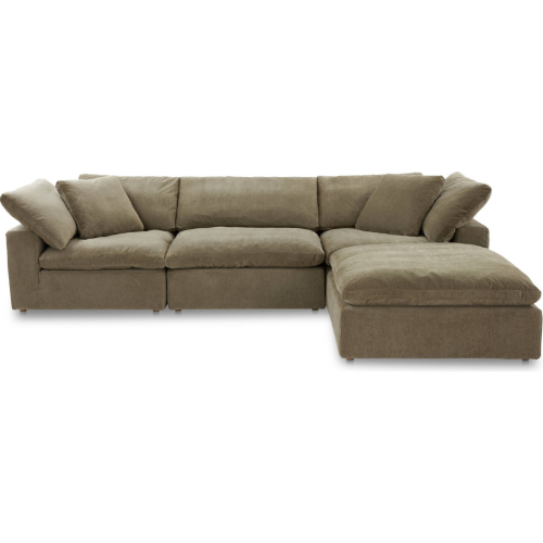 Clay 4 Piece Modular Sectional Sofa in Desert Sage Green Performance Fabric