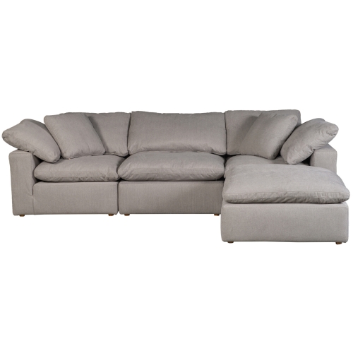 Clay Lounge Modular Sectional Sofa in Light Grey Fabric