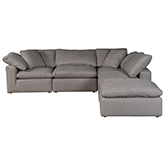 Clay Dream Modular Sectional Sofa in Light Grey Fabric