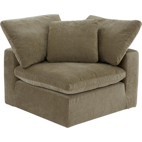 Terra Corner Chair Sectional Sofa Unit in Sage Performance Fabric