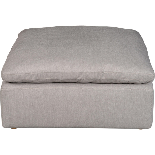 Terra Ottoman in Light Grey Fabric