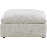 Terra Ottoman in Sand Performance Fabric