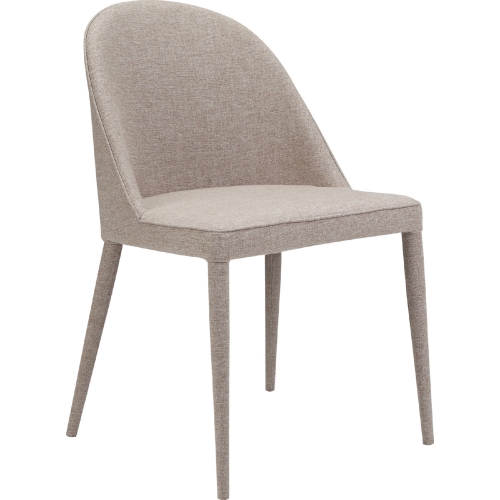 Burton Dining Chair in Beige Fabric (Set of 2)