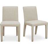 Monte Dining Chair in Beige Performance Fabric (Set of 2)