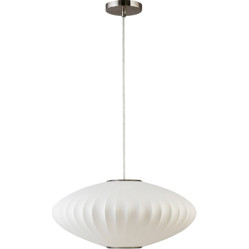 Lys Ceiling Pendant Light in White Fabric